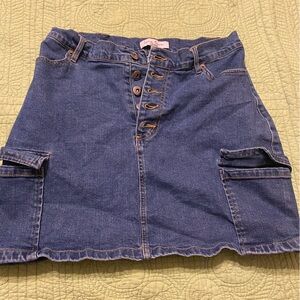 Denim mini skirt, size large